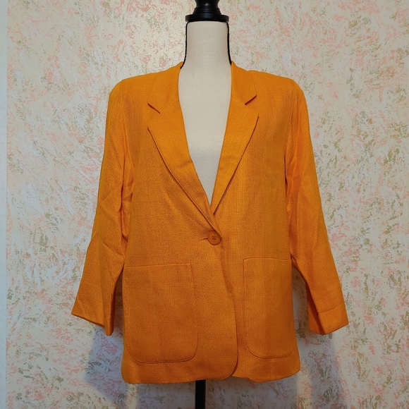 Nordstrom Petite Focus Orange Blazer - Picture 4 of 4